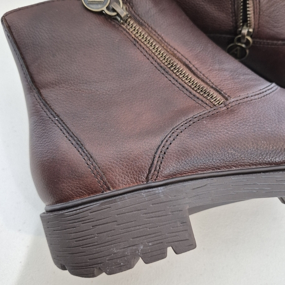Alegria Women's Rorie Java Leather Ankle Bootie w/ Double Zipper - Size 9 / 39 - Picture 10 of 15
